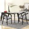 Costway Wooden Dining Chair Set of 2 with Rubber Wood Frame Armrests Padded Cushion